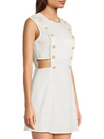Marin Stretch-Cotton Cut-Out Minidress
