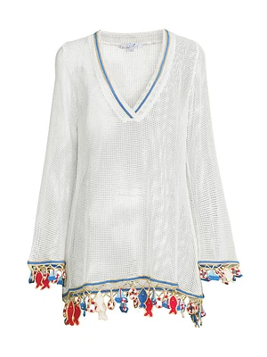 Poisson Mesh Long-Sleeve Tunic
