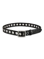 Leather Boyfriend Grommet Belt