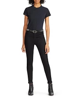 Leather Boyfriend Grommet Belt