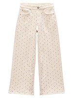 Andi Faux Pearl High-Rise Wide-Leg Pants
