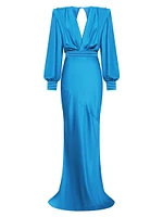 Betsey Stretch-Satin Gown