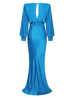 Betsey Stretch-Satin Gown
