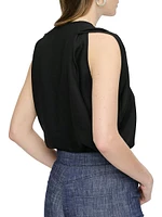 Simone Draped Armhole Tank Top