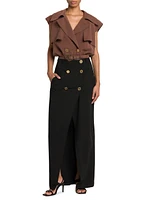 Belted Wrap-Style Bodysuit