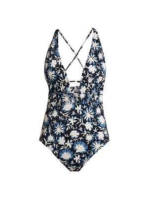 Dioni Floral Plunge One-Piece Swimsuit