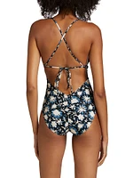 Dioni Floral Plunge One-Piece Swimsuit