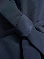 Sleeveless Silk Trench Gown