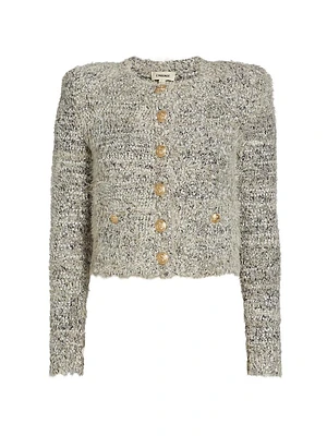 Una Tweed Knit Cardigan
