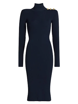 Larelle Ribbed Body-Con Midi-Dress