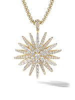 Starburst Pendant in 18K Gold with Full Pavé Diamonds