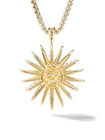 Starburst Pendant in 18K Gold with Full Pavé Diamonds