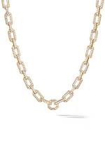 Pavé Chain Necklace 18K Yellow Gold