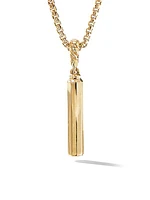 Barrel Amulet in 18K Yellow Gold with Diamonds, 27MM