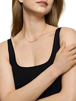 Petite Station Necklace in 18K Yellow Gold, 1MM