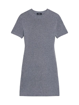 Wool-Cashmere Crewneck Minidress