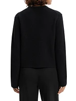 Wool Rib-Knit Boxy Sweater