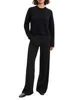 Wool Rib-Knit Boxy Sweater