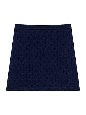 Cable-Knit Wool-Cashmere Miniskirt