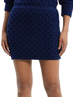 Cable-Knit Wool-Cashmere Miniskirt