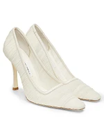 Bridal Lotta 100MM Ruched Tulle Pumps