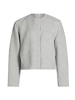 Double Wool Collarless Jacket