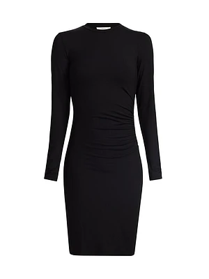 Draped Crewneck Dress