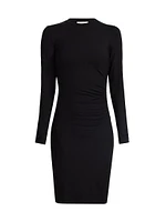 Draped Crewneck Dress