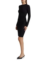 Draped Crewneck Dress