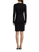 Draped Crewneck Dress
