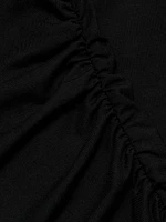 Draped Crewneck Dress