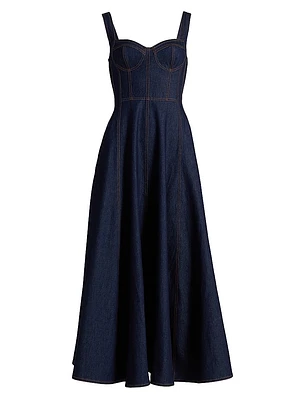 Anya Cotton Fit & Flare Maxi Dress