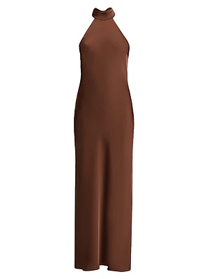 Trina Sateen Sleeveless Maxi Dress