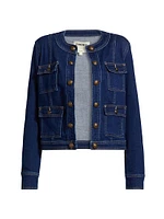 Yari Denim Collarless Jacket