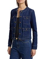 Yari Denim Collarless Jacket