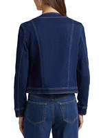 Yari Denim Collarless Jacket