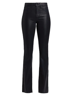 Ruth Coated High-Rise Straight Jeans