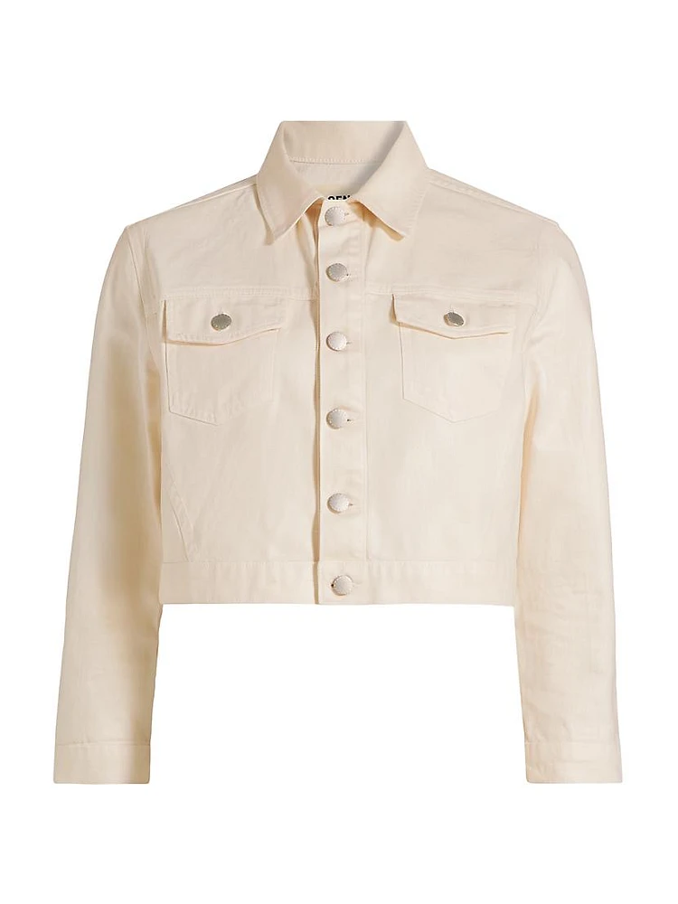 Koda Coated Denim Crop Jacket
