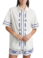 Annette Embroidered Cotton Shirt