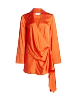 Elaina Wrap Mini Shirtdress