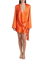 Elaina Wrap Mini Shirtdress