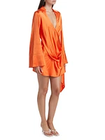 Elaina Wrap Mini Shirtdress