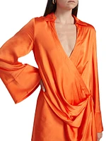 Elaina Wrap Mini Shirtdress
