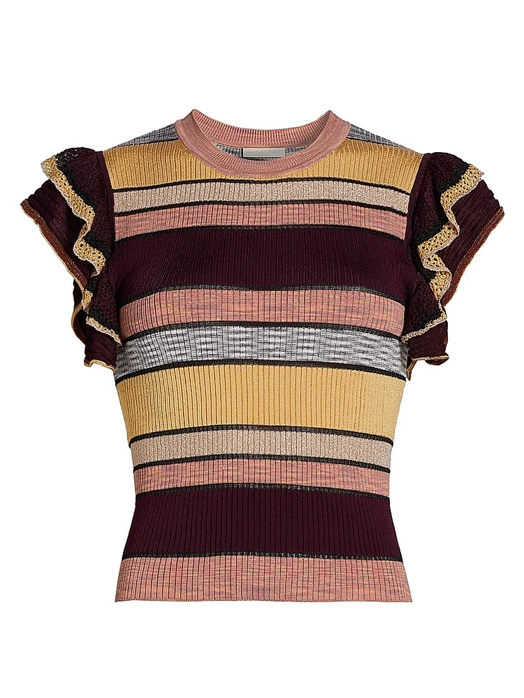 Cecile Striped Knit Top
