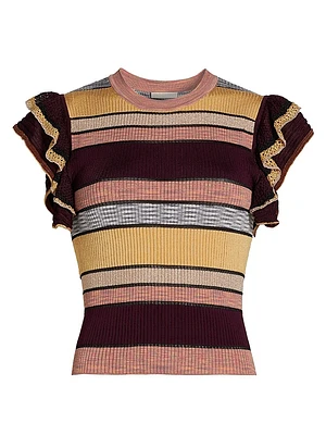 Cecile Striped Knit Top