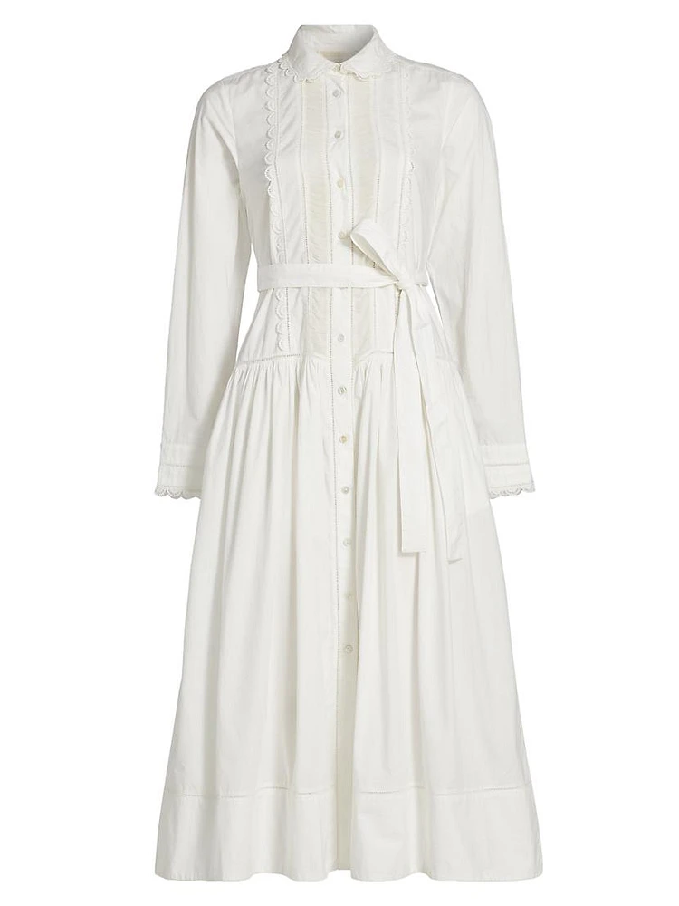 Ariane Tie-Waist Cotton Shirtdress