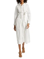 Ariane Tie-Waist Cotton Shirtdress