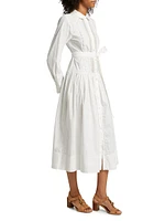 Ariane Tie-Waist Cotton Shirtdress