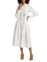 Ariane Tie-Waist Cotton Shirtdress