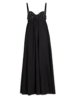 Harlan Beaded Cotton Maxi Dress
